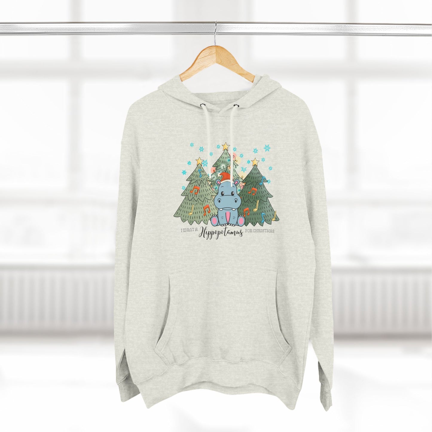 Hippo Hoodie for that festive time of year! Pull over fleece Hoodie