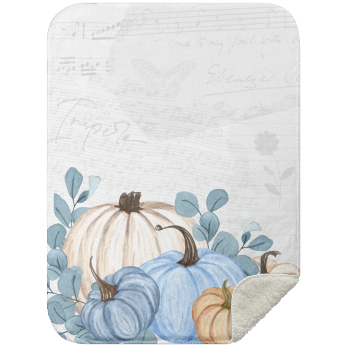 Inspire pumpkins Sherpa Blanket 30 x40