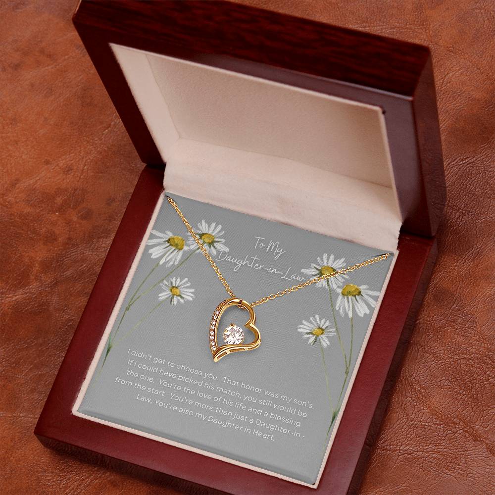 To Daughter-in- Law who is also your Daughter in your heart- Forever Love Necklace