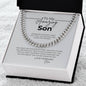To My Amazing son... Savor the journey and stay true to you! Cuban Link Chain Necklace