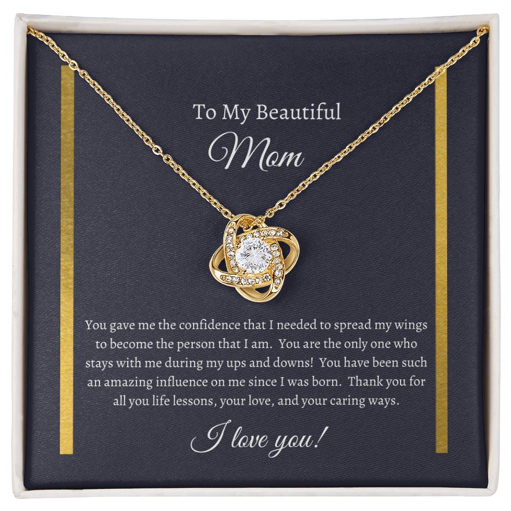 Beautiful Mom; Love Knot necklace