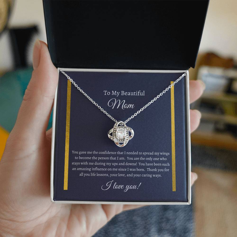Beautiful Mom; Love Knot necklace