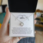 A sister is the greatest gift; Love knot necklace