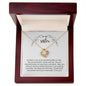 A sister is the greatest gift; Love knot necklace