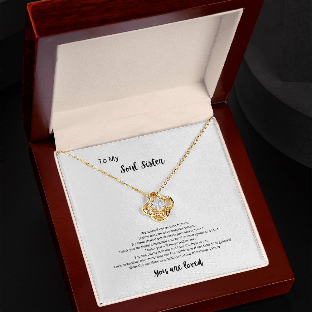 Soul sister love! Love knot necklace