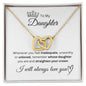 Daughter Crown-Interlocking hearts