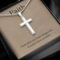 With Faith anything is possible; Stainless Steel Cross Necklace