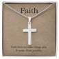 With Faith anything is possible; Stainless Steel Cross Necklace