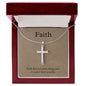With Faith anything is possible; Stainless Steel Cross Necklace