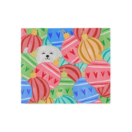 Hidden Pup ornament Sweatshirt material blanket