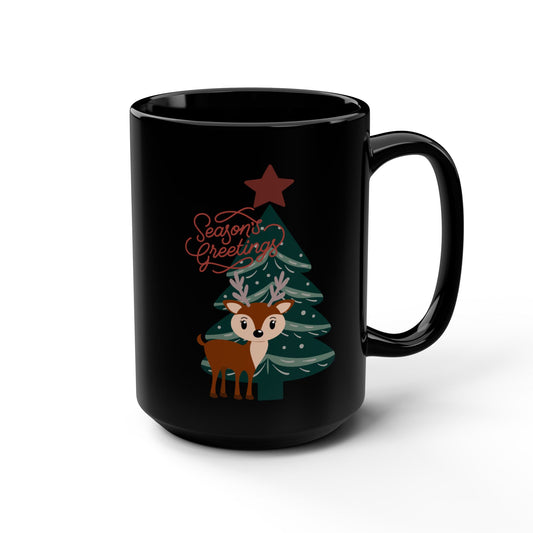 Reindeer Greetings; 15 oz coffee mug