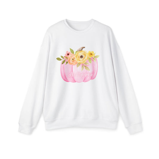 Floral Pumpkin Unisex Drop Shoulder Sweatshirt