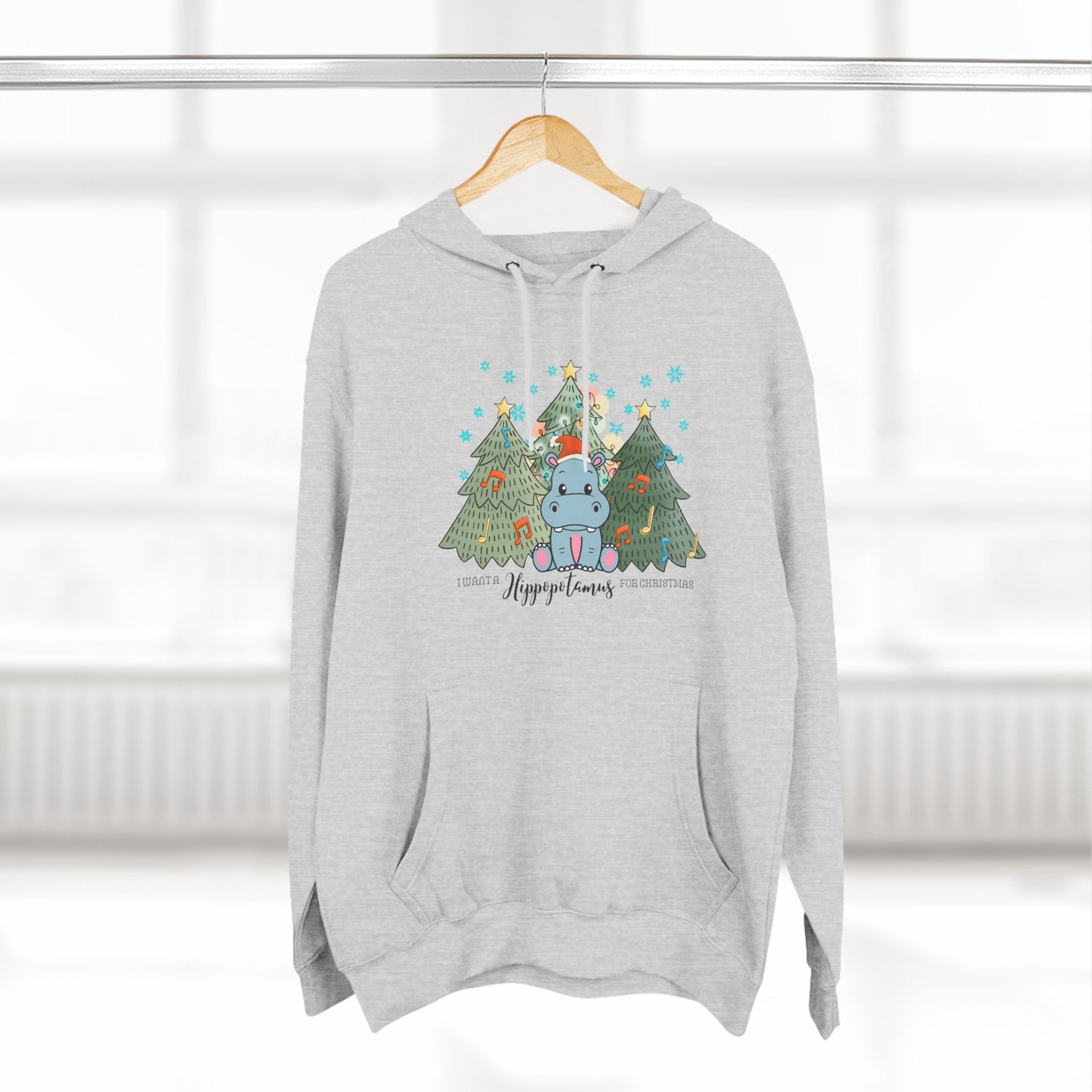 Hippo Hoodie for that festive time of year!  Pull over fleece Hoodie