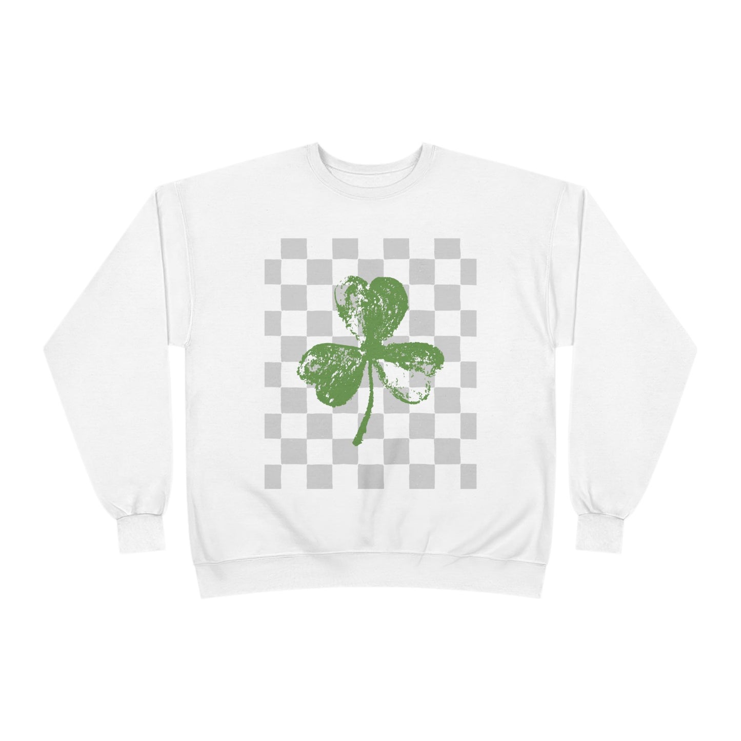 St. Patrick’s Day  Checkerboard Design crewneck sweatshirt