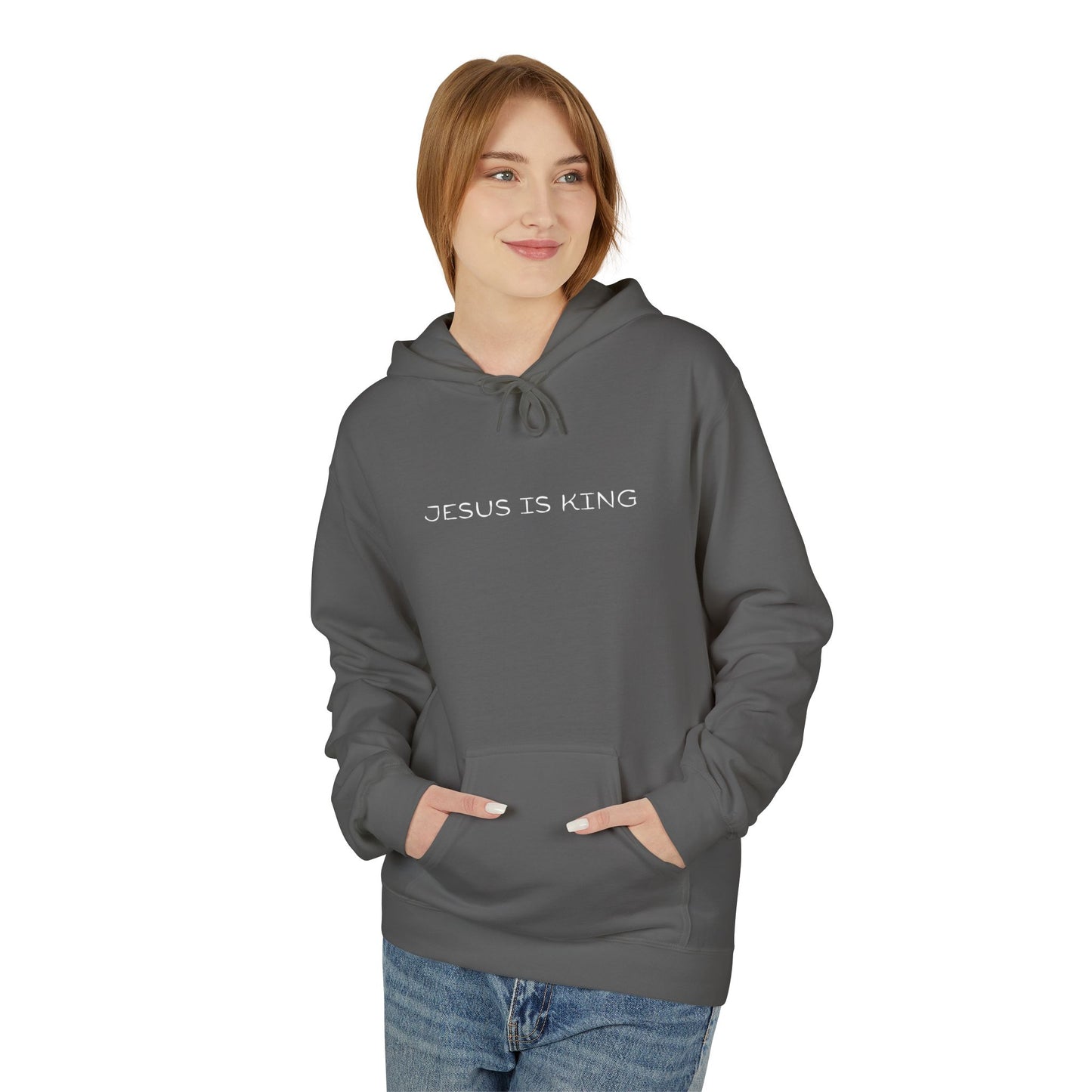 Jesus Is King Hoodie — Minimal Faith Inspirational Pullover