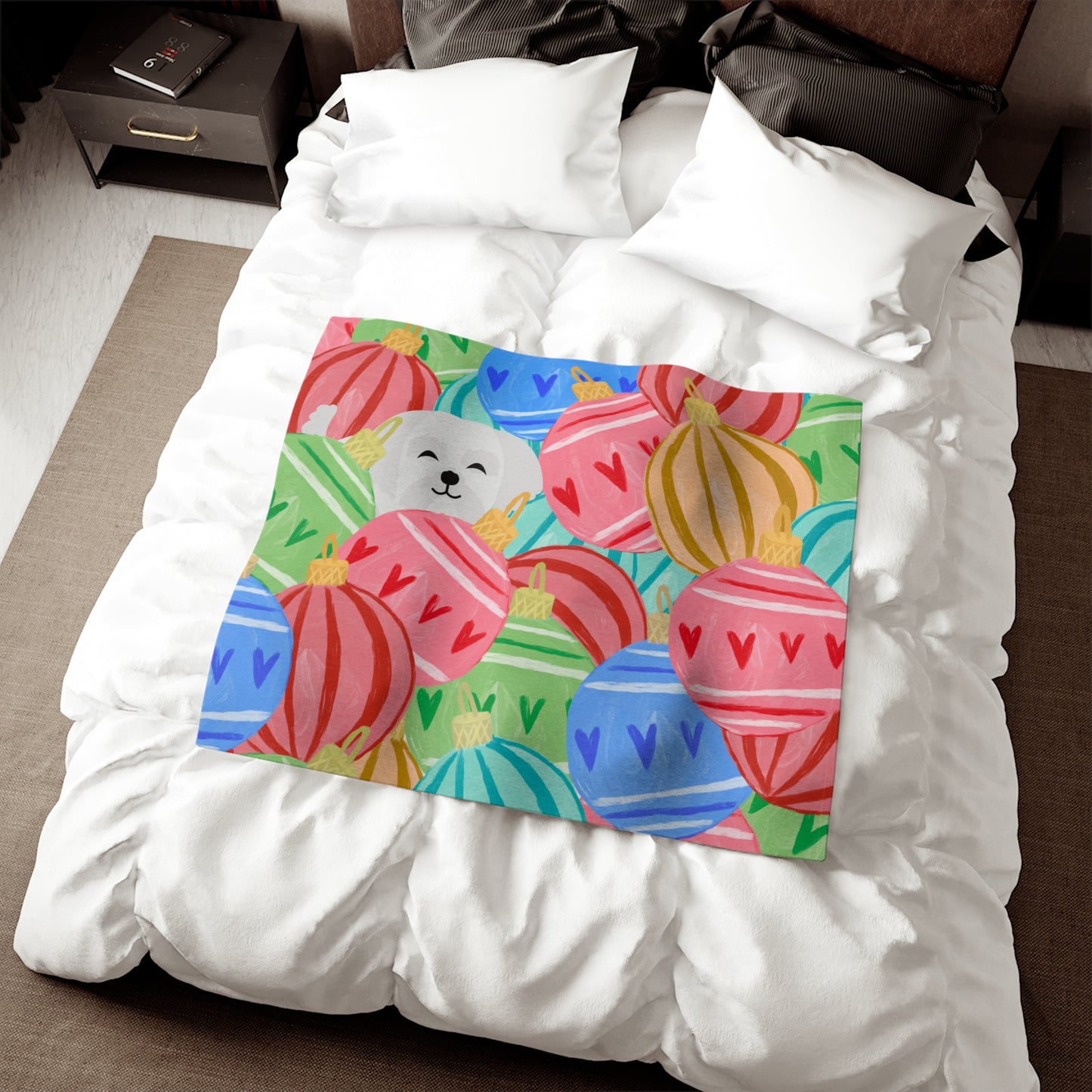 Hidden Pup ornament Sweatshirt material blanket