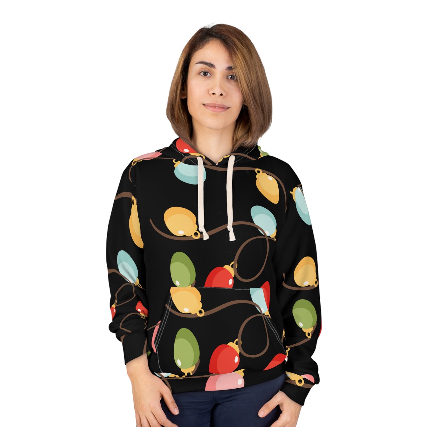 Large Bulb Holiday String lights Hoodie