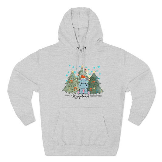 Hippo Hoodie for that festive time of year!  Pull over fleece Hoodie