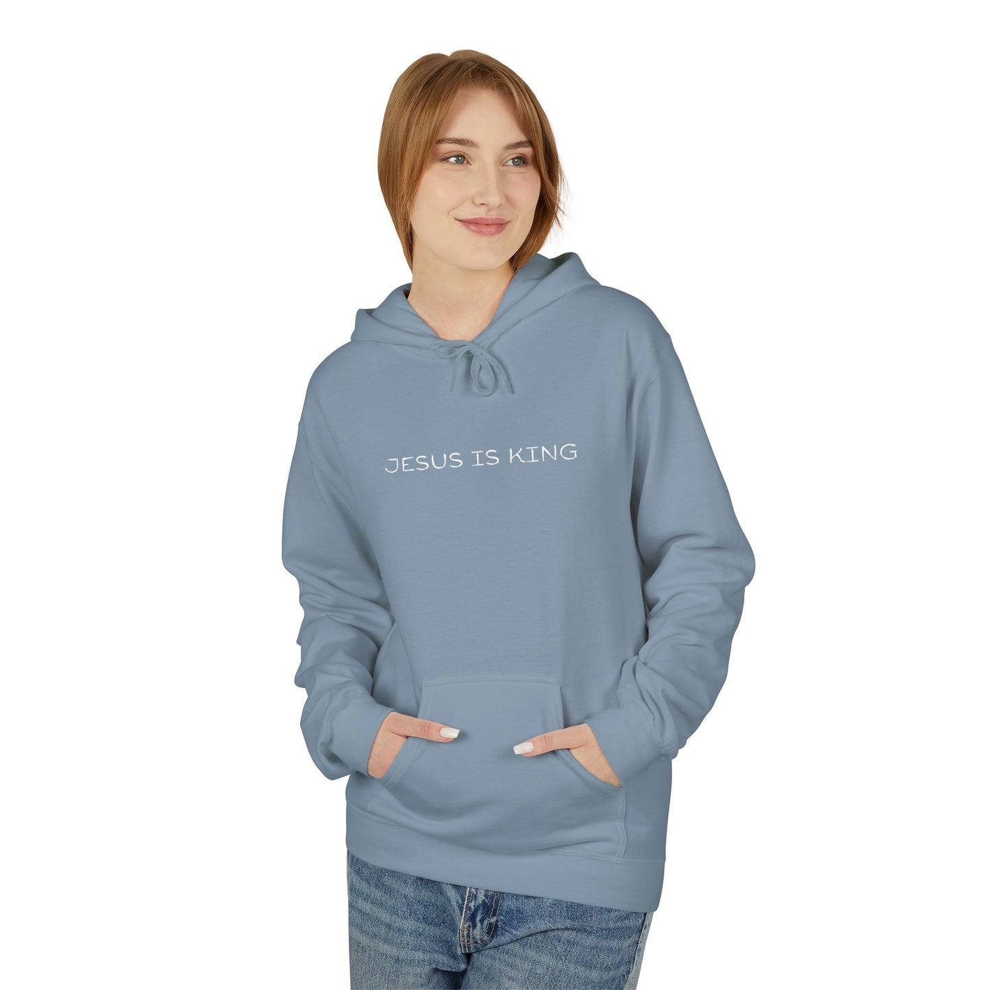 Jesus Is King Hoodie — Minimal Faith Inspirational Pullover