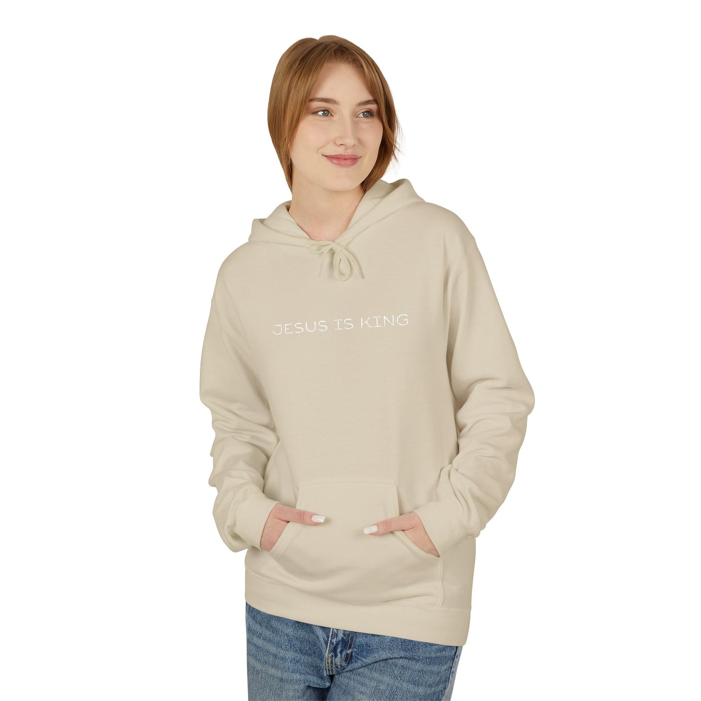 Jesus Is King Hoodie — Minimal Faith Inspirational Pullover