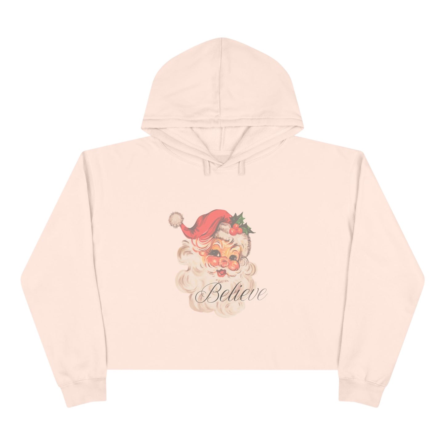 Vintage Santa Crop Hoodie