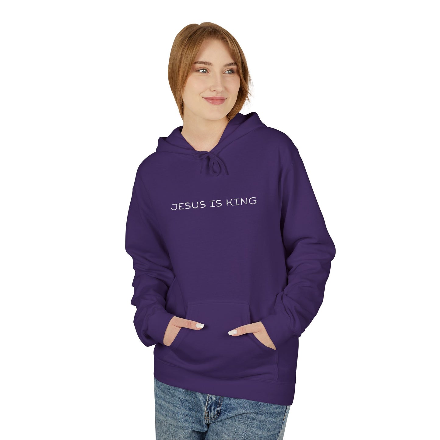 Jesus Is King Hoodie — Minimal Faith Inspirational Pullover