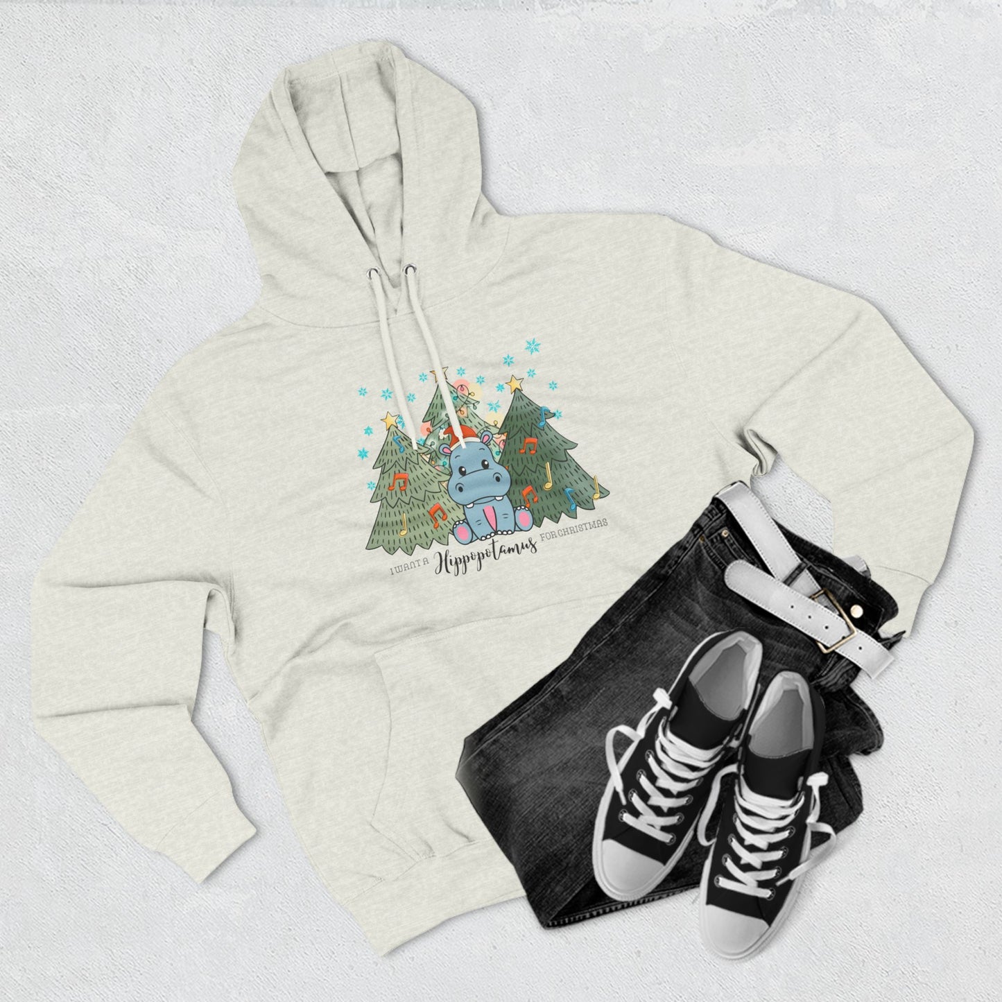 Hippo Hoodie for that festive time of year!  Pull over fleece Hoodie