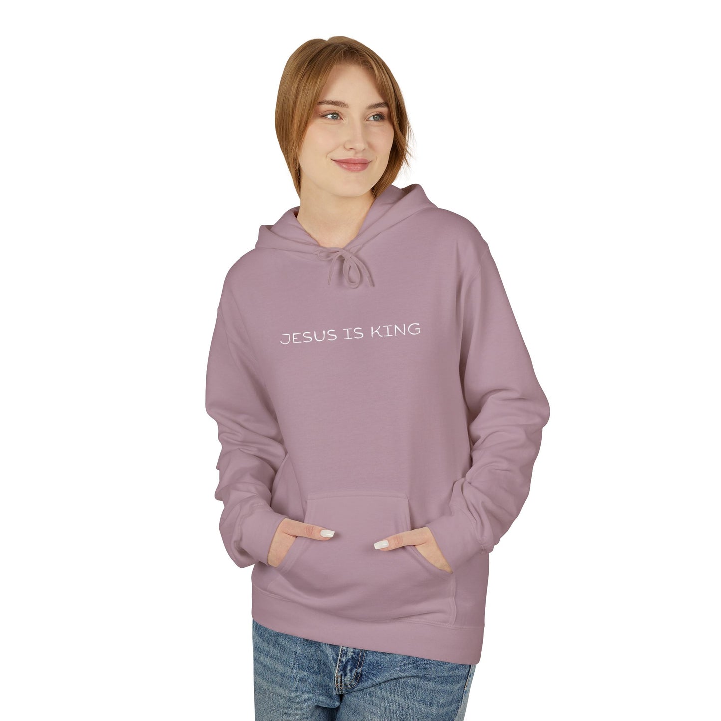 Jesus Is King Hoodie — Minimal Faith Inspirational Pullover