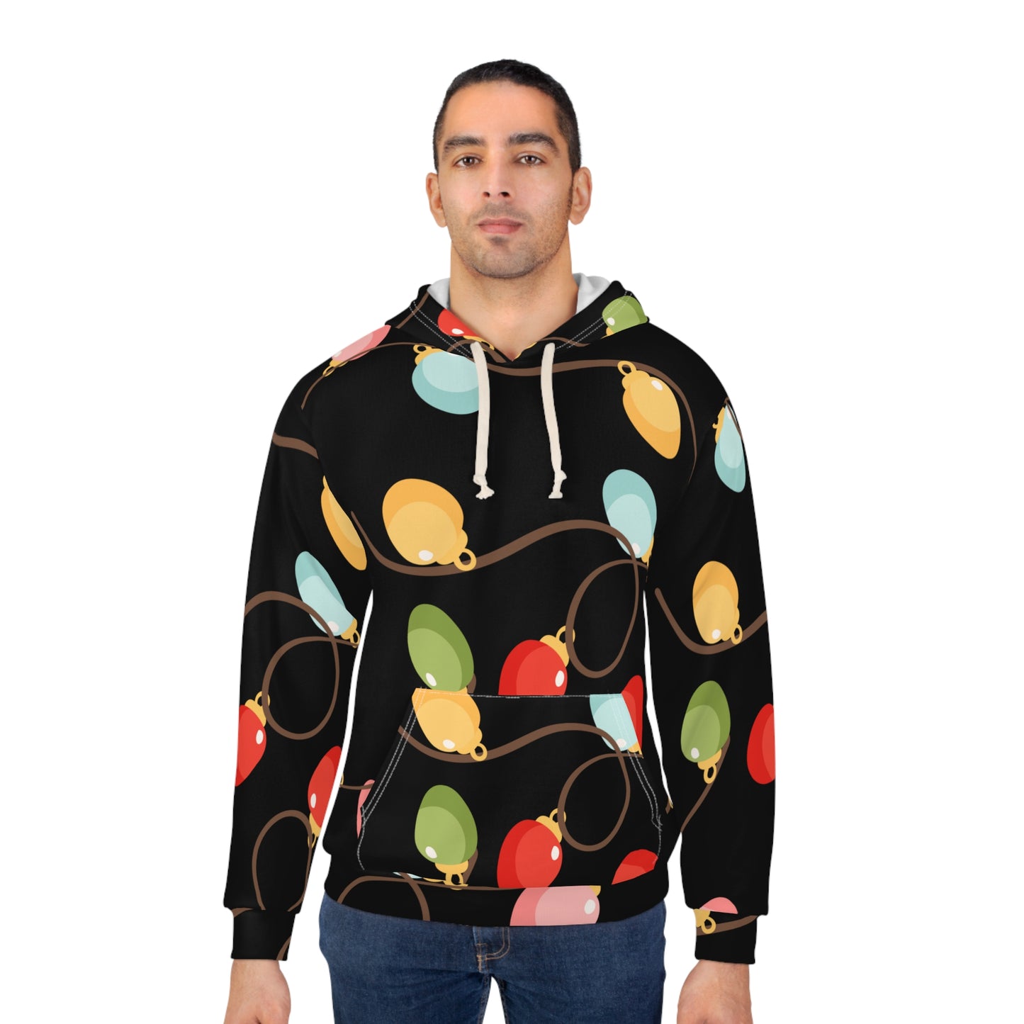 Large Bulb Holiday String lights Hoodie