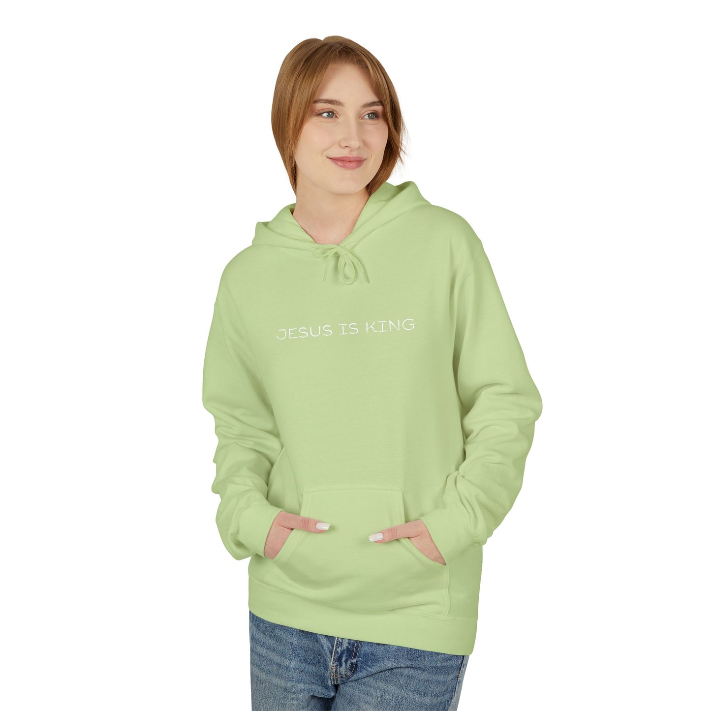 Jesus Is King Hoodie — Minimal Faith Inspirational Pullover