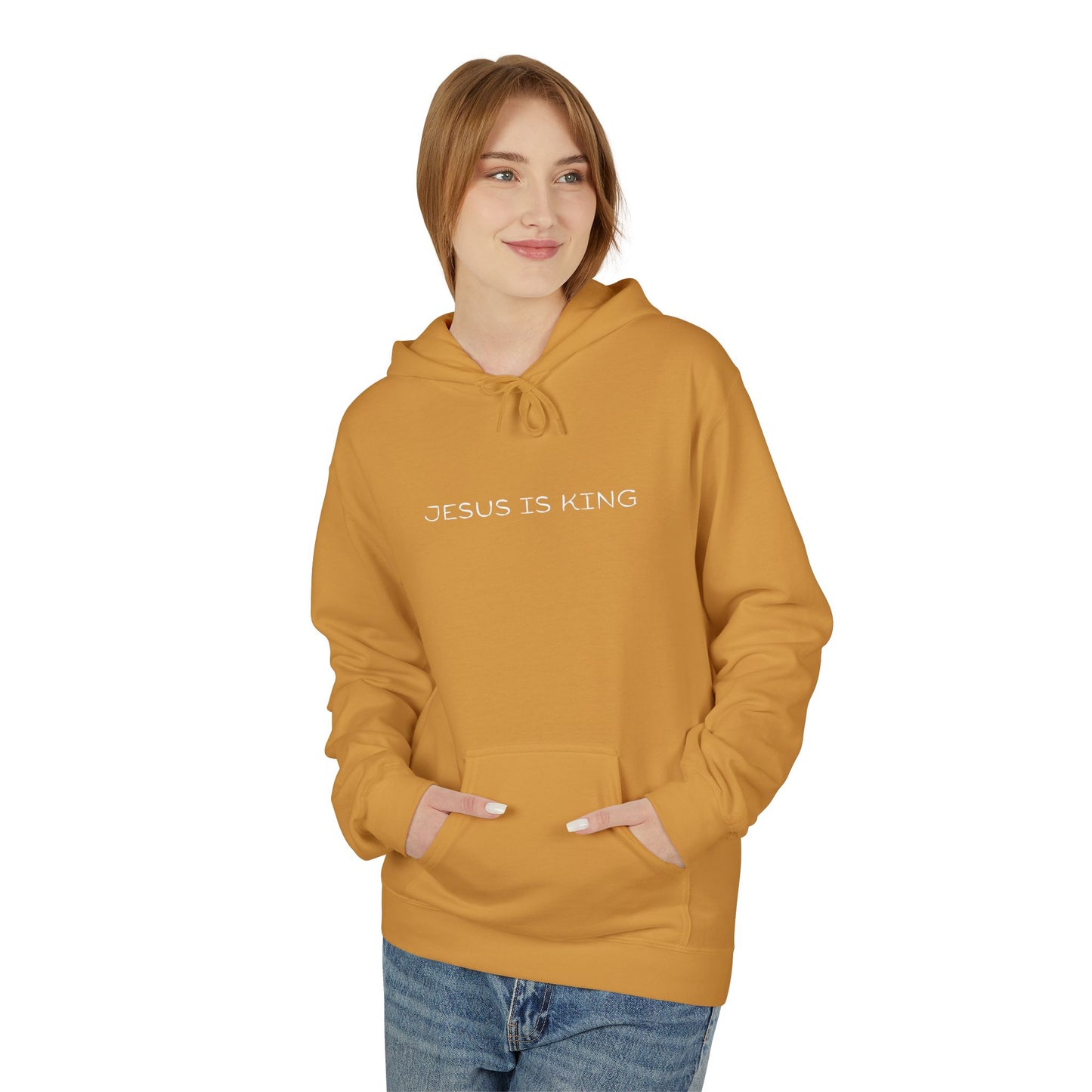 Jesus Is King Hoodie — Minimal Faith Inspirational Pullover