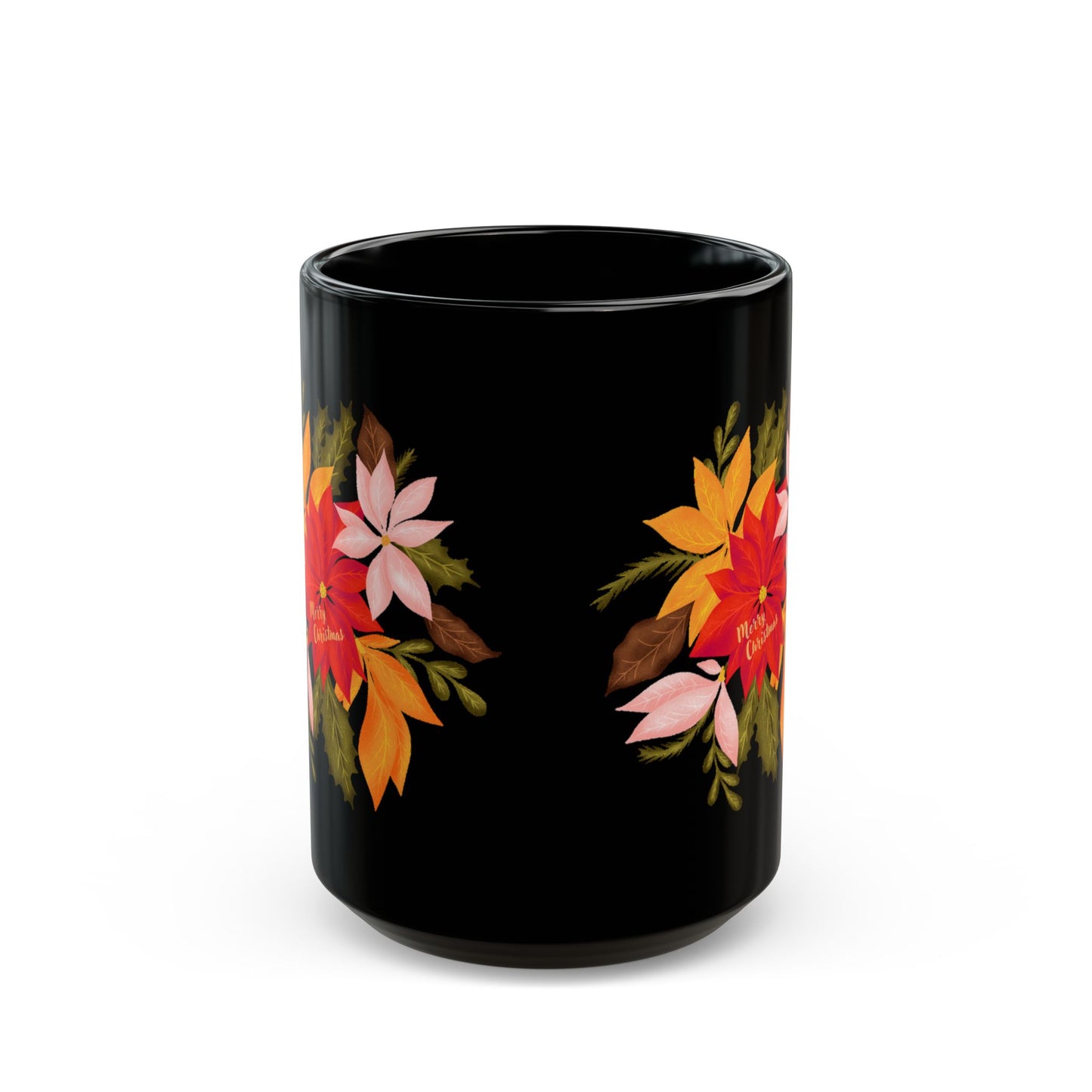 Pointsetta Merry Christmas mug (15oz)