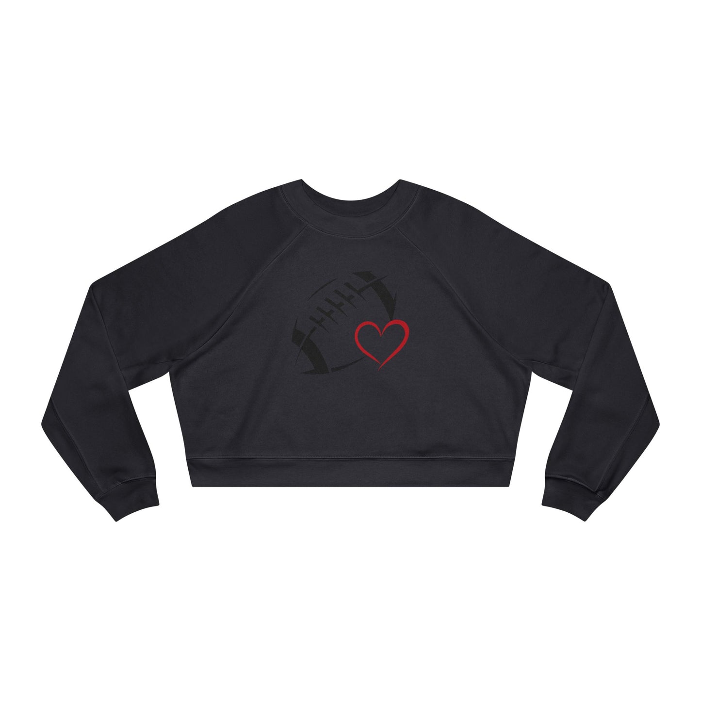 Football love; Women's Cropped Fleece Pullover