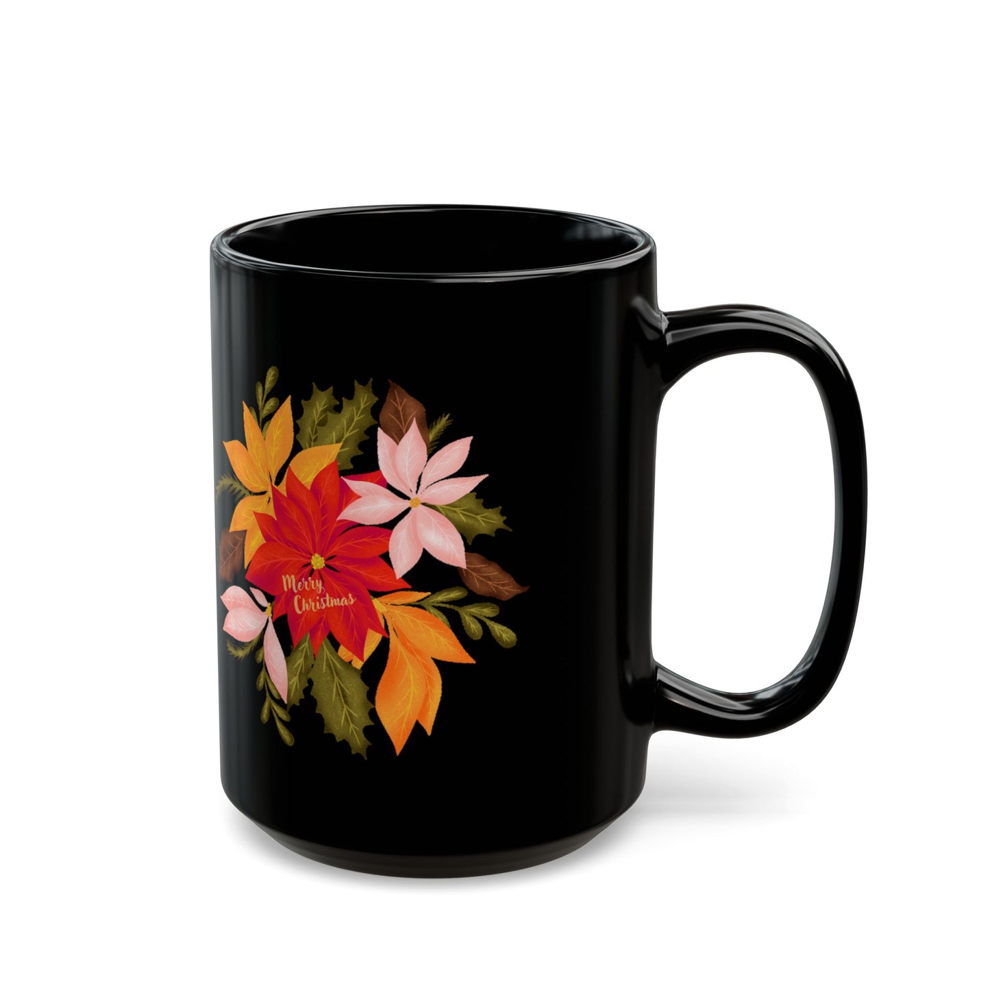 Pointsetta Merry Christmas mug (15oz)
