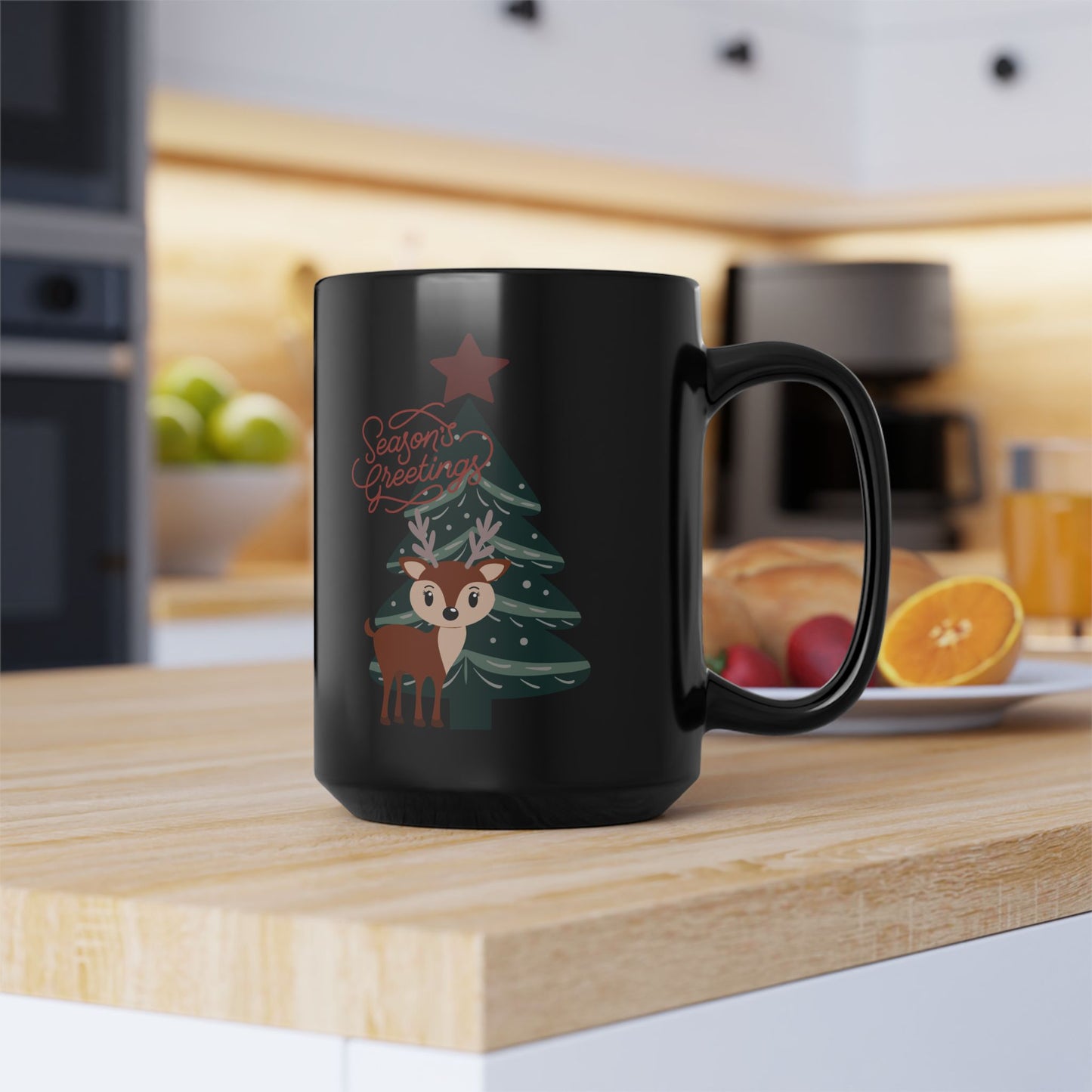 Reindeer Greetings; 15 oz coffee mug