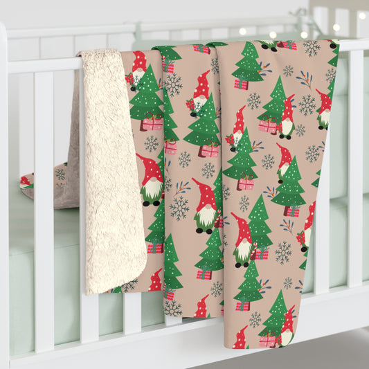 Gnome place like home!  Cozy fleece blanket 50" x 60"