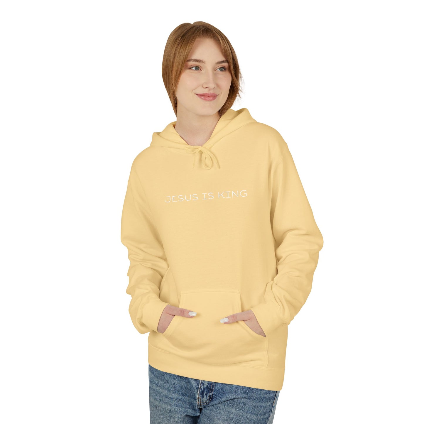 Jesus Is King Hoodie — Minimal Faith Inspirational Pullover
