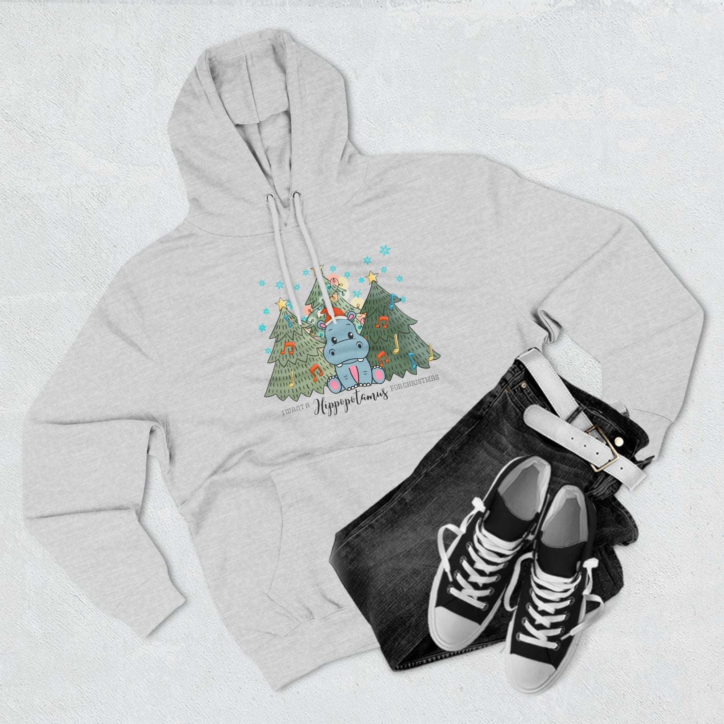 Hippo Hoodie for that festive time of year!  Pull over fleece Hoodie