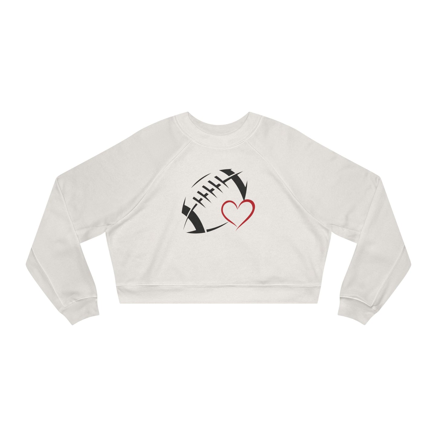 Football love; Women's Cropped Fleece Pullover