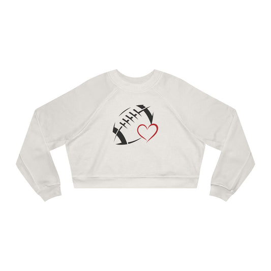 Football love; Women's Cropped Fleece Pullover