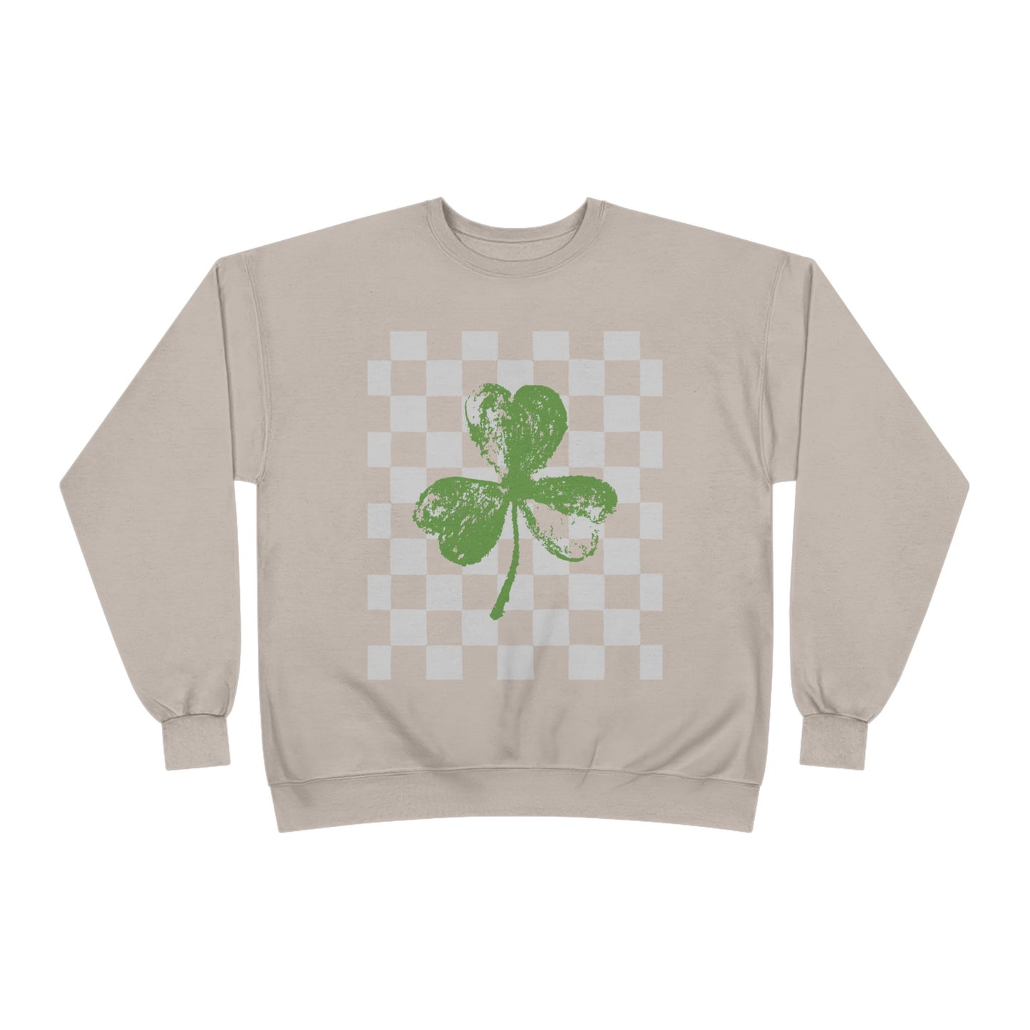 St. Patrick’s Day  Checkerboard Design crewneck sweatshirt