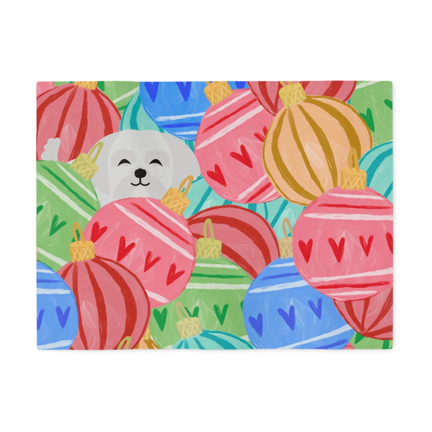 Hidden Pup ornament Sweatshirt material blanket