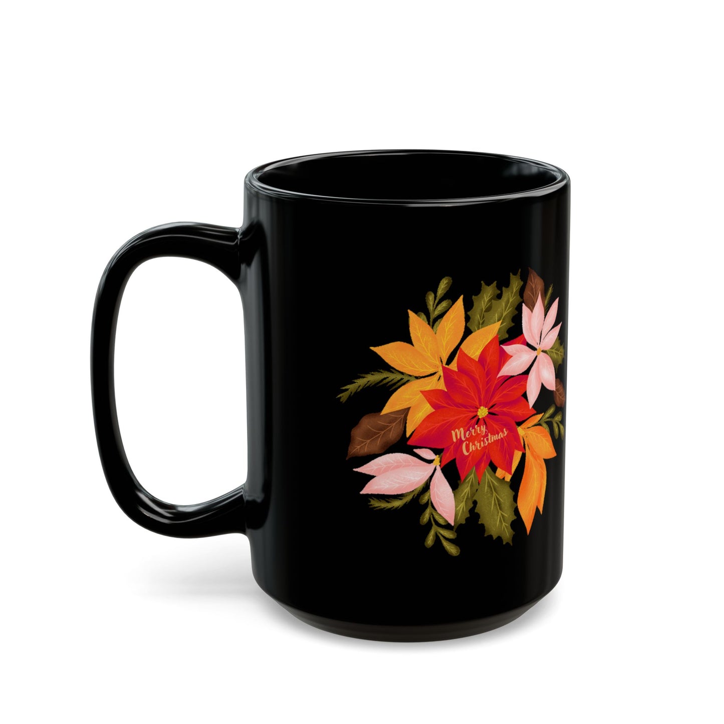 Pointsetta Merry Christmas mug (15oz)