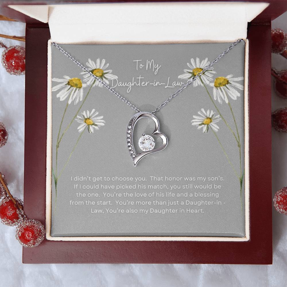 To  Daughter-in- Law who is also your Daughter in your heart- Forever Love Necklace