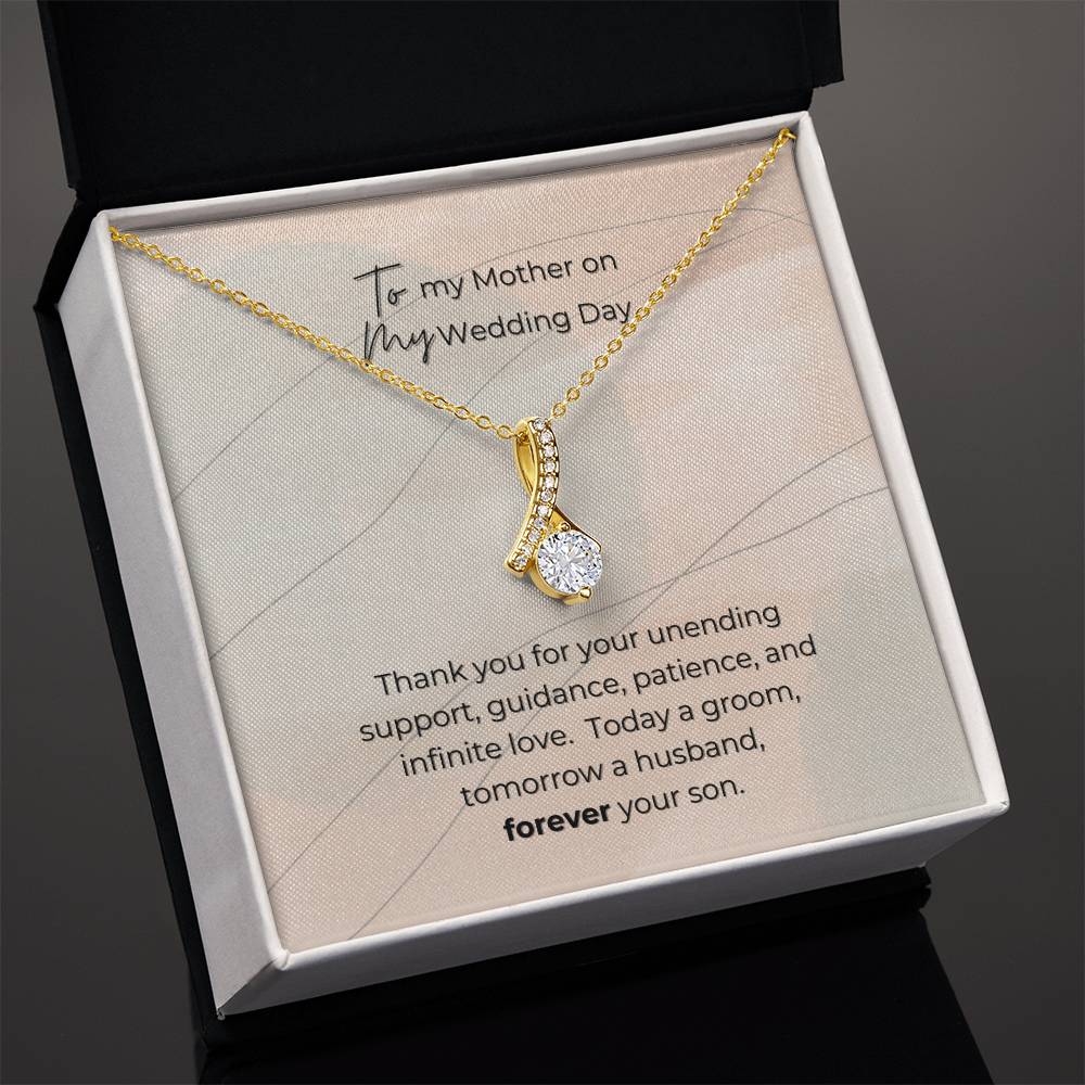 To Mother from Son on wedding day; Alluring beauty