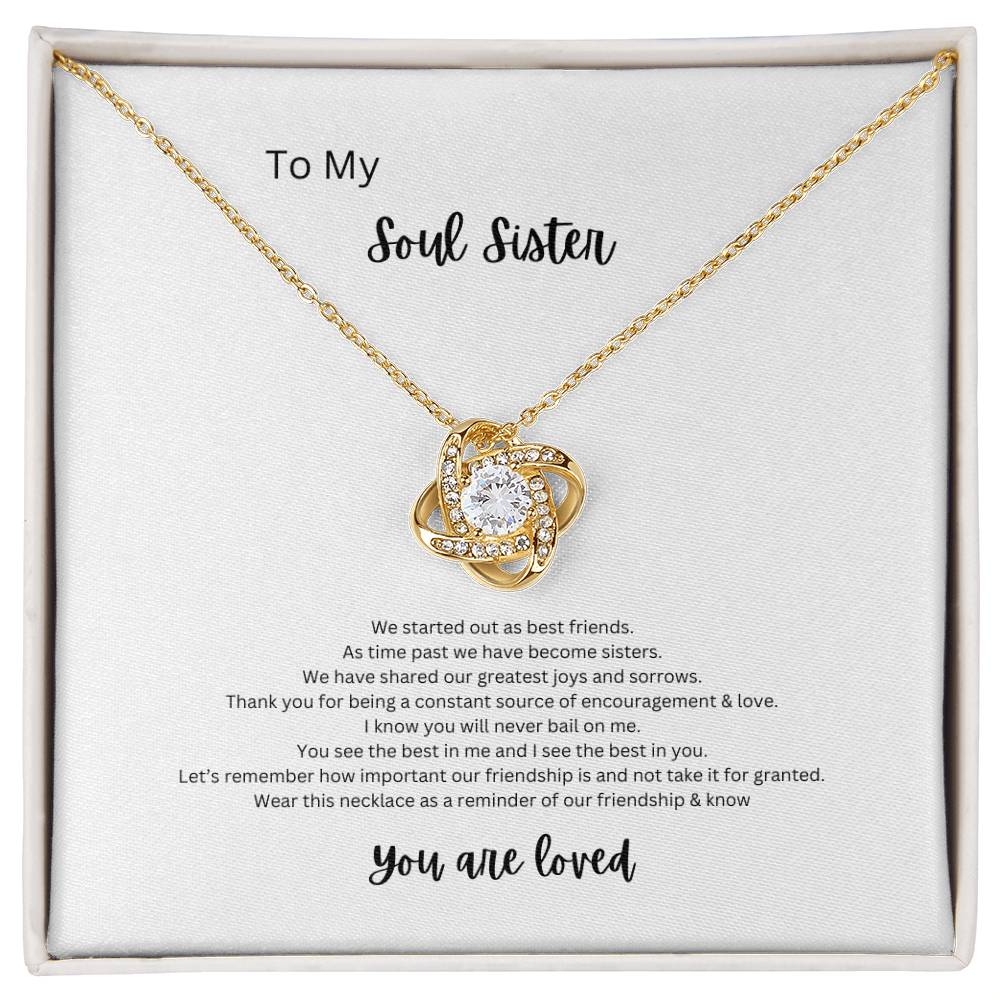 Soul sister love!  Love knot necklace