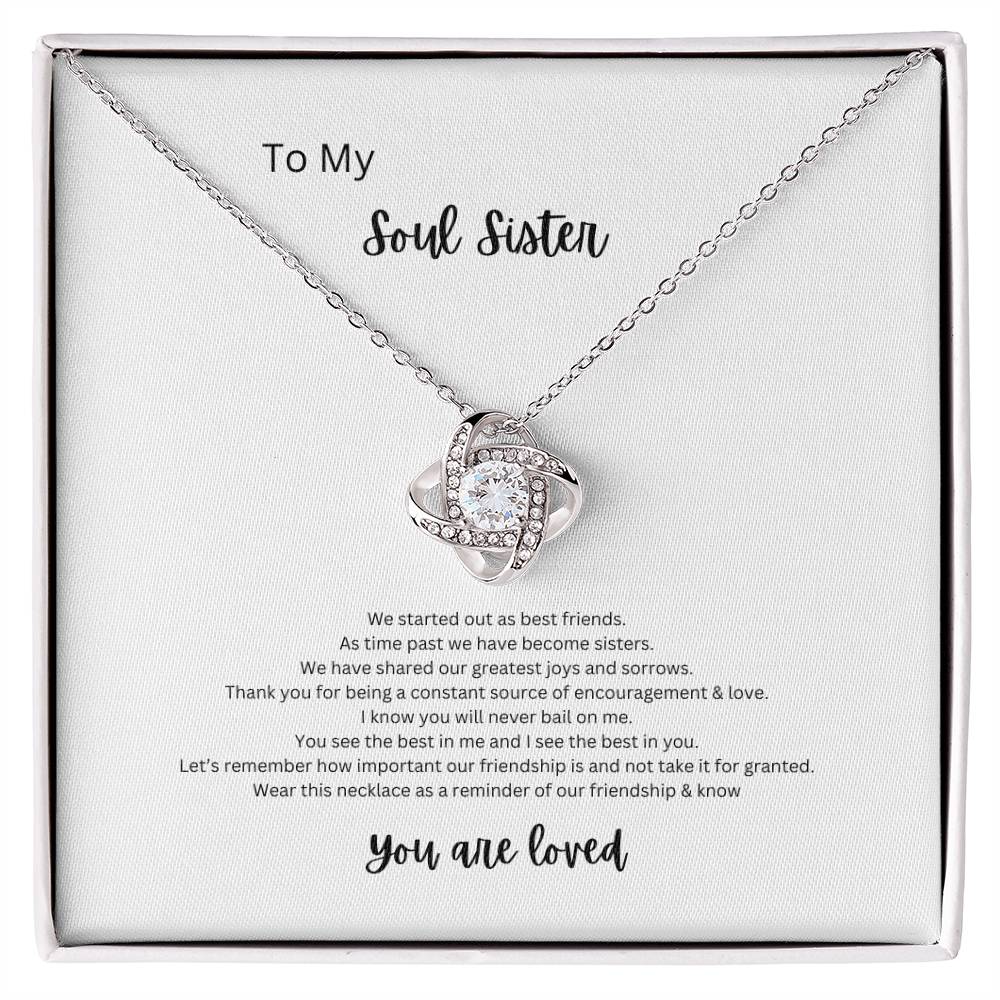 Soul sister love!  Love knot necklace