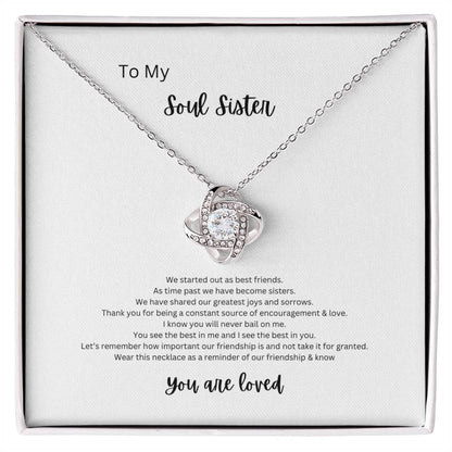 Soul sister love!  Love knot necklace