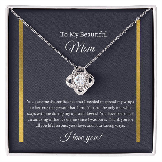 Beautiful Mom; Love Knot necklace