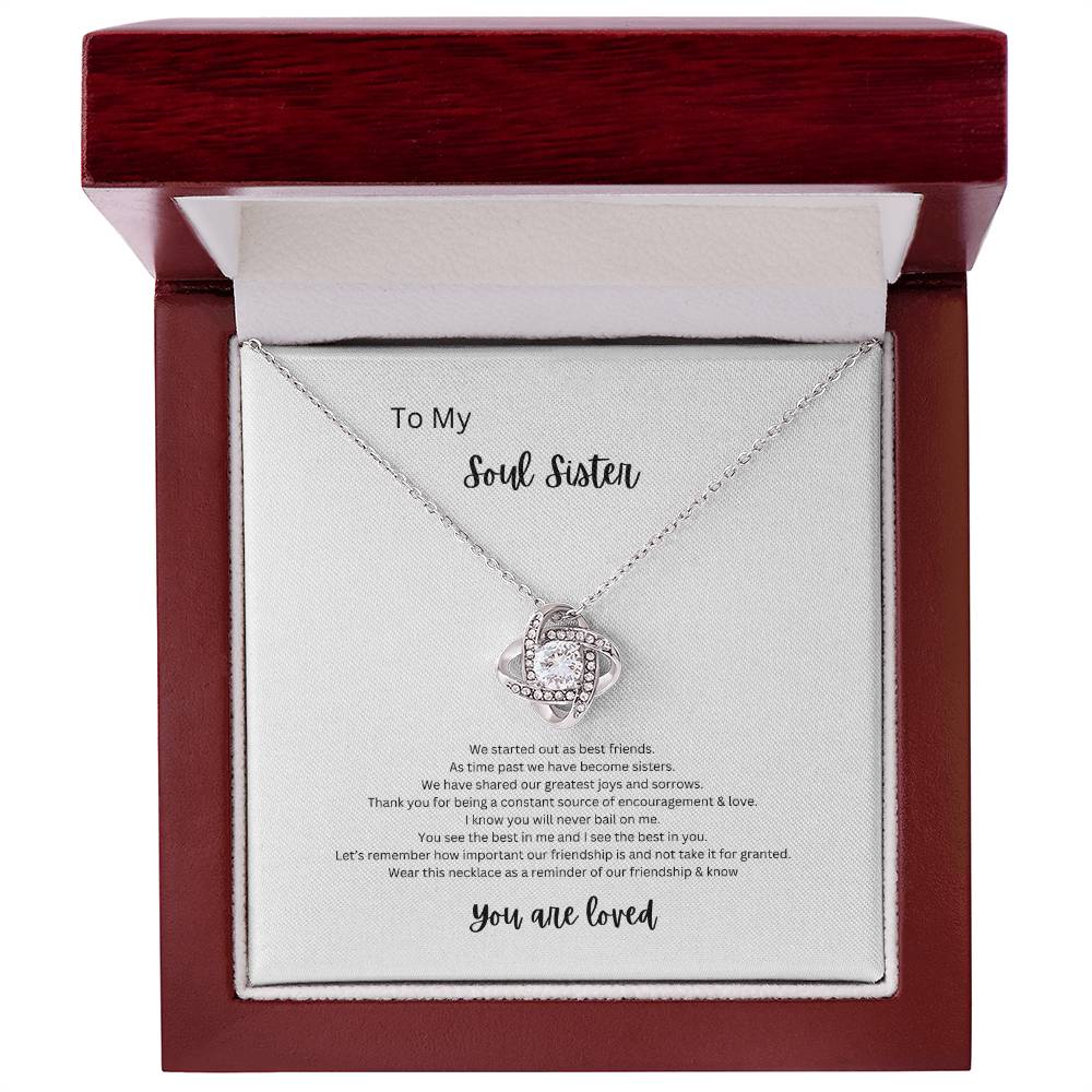 Soul sister love!  Love knot necklace